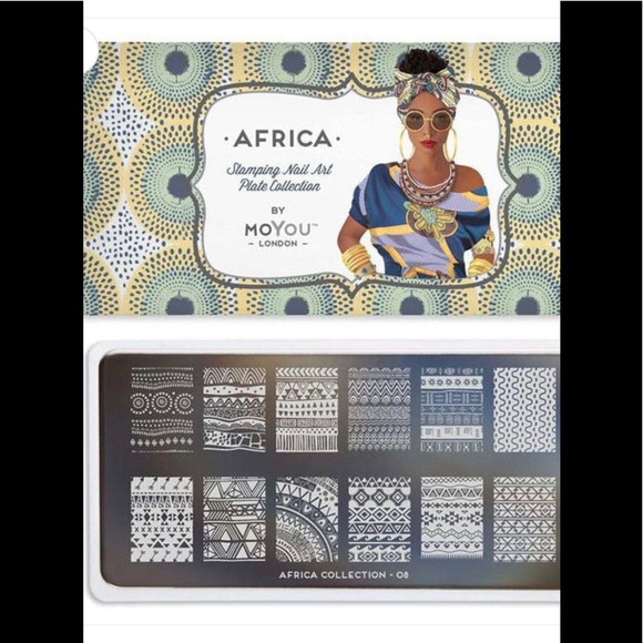 MoYou London Stamping Nail Art Plate #08 Africa - Picture 1 of 7